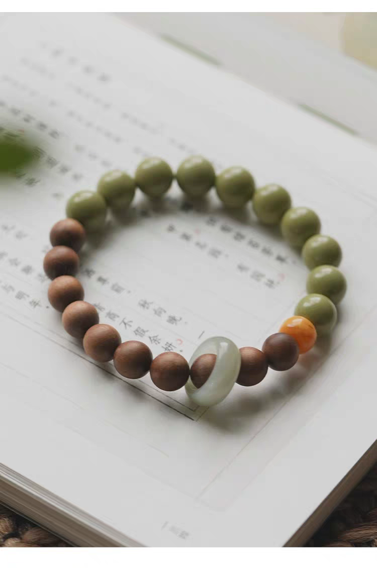 Yanyan Handmade Bracelet with Amber and Green Aventurine – Healing Jewelry for Positive Energy